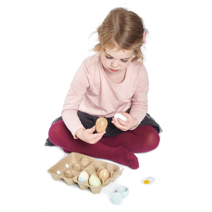 Wooden Eggs 6 pack