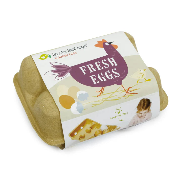 Wooden Eggs 6 pack