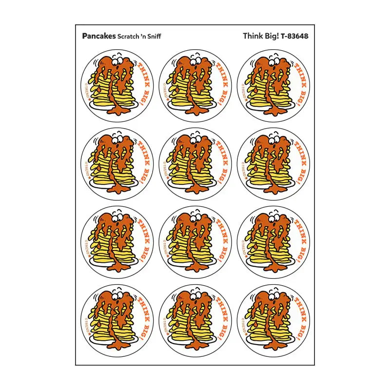 Think Big Pancake Retro Scratch 'n Sniff Stinky Stickers 24ct