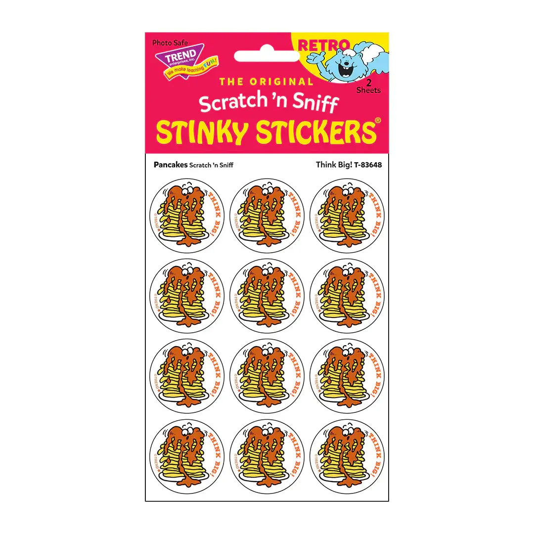 Think Big Pancake Retro Scratch 'n Sniff Stinky Stickers 24ct