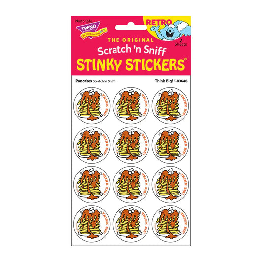 Think Big Pancake Retro Scratch 'n Sniff Stinky Stickers 24ct