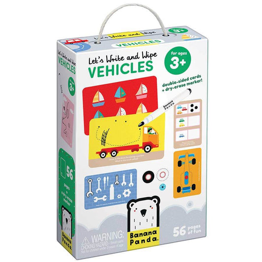 Let's Write and Wipe Vehicles Dry Erase Age 3+ for toddlers