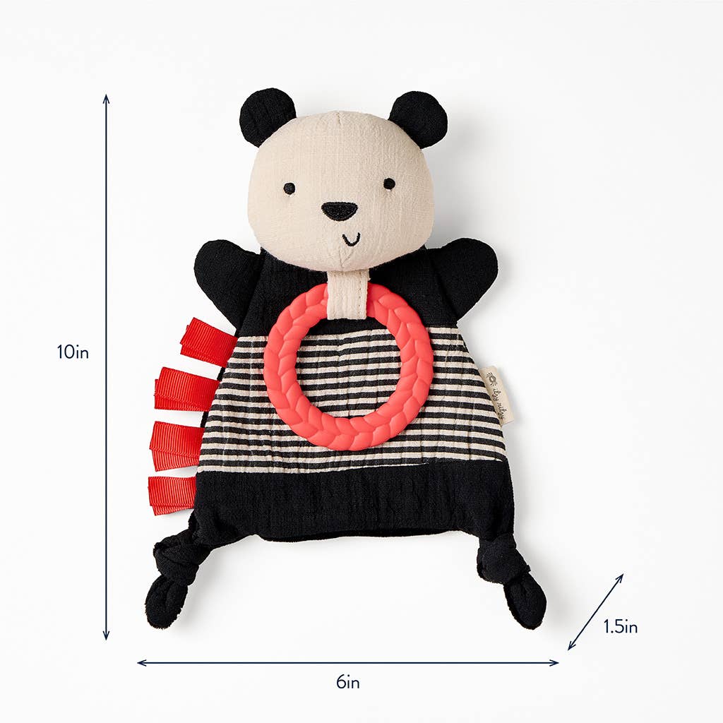 Panda Bitzy Crinkle Sensory Toy with Teether