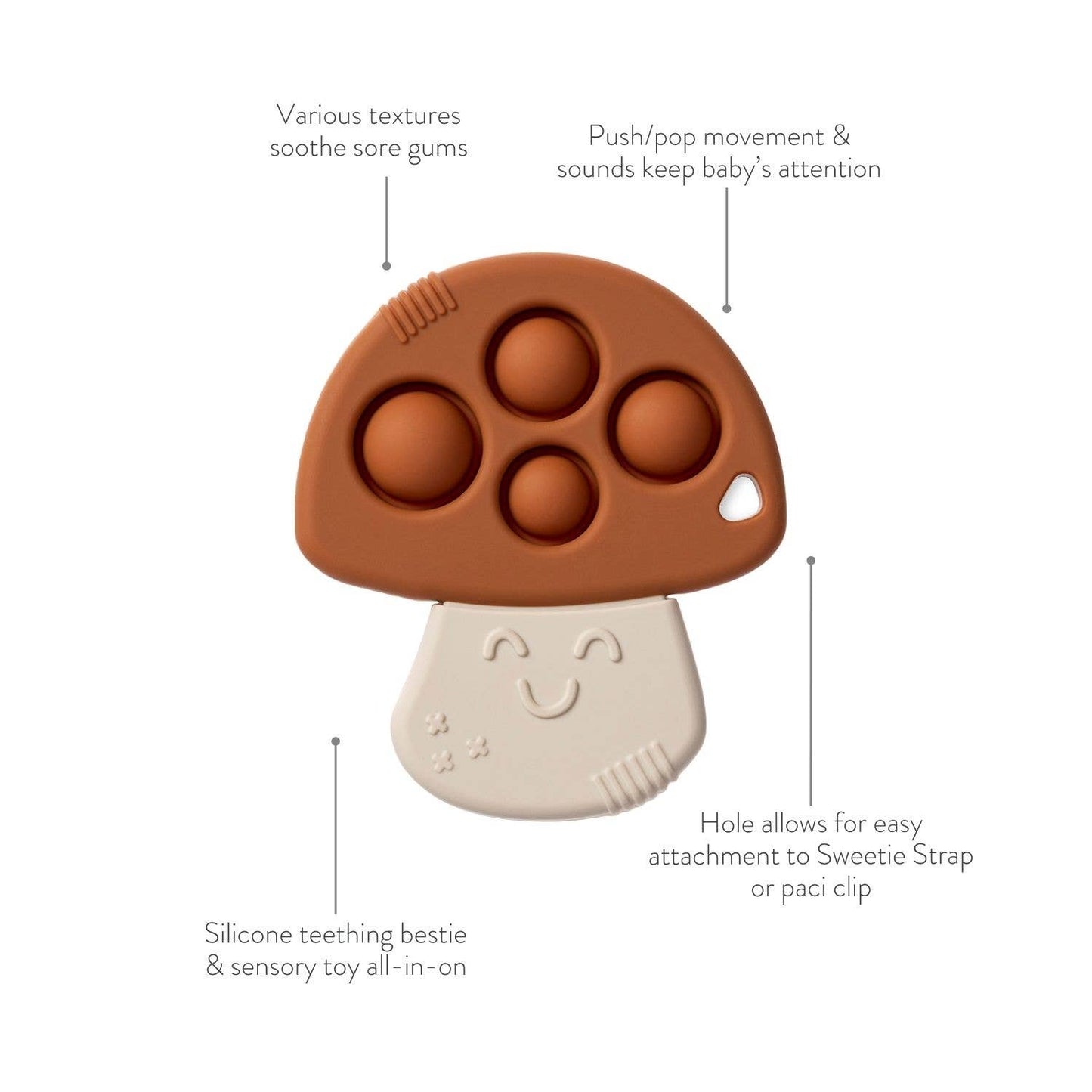 Itzy Pop™ Sensory Popper Toy: Mushroom