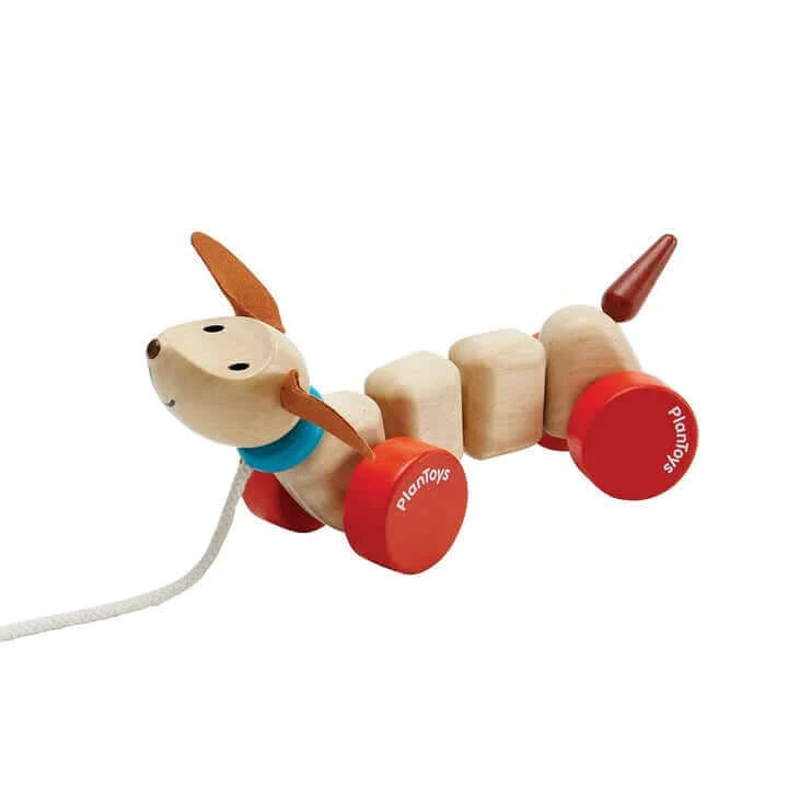 Happy Puppy Pull Toy, PlanToys, eco-friendly Toys, Mountain Kids Toys