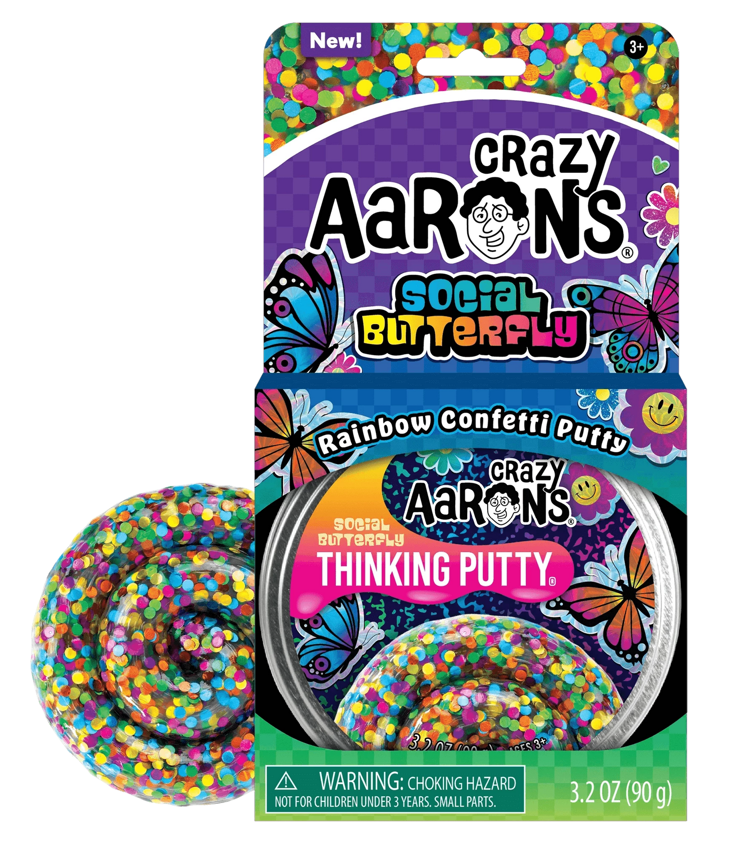Social Butterfly Trendsetters Thinking Putty, Crazy Aarons Thinking Putty, eco-friendly Toys, Mountain Kids Toys
