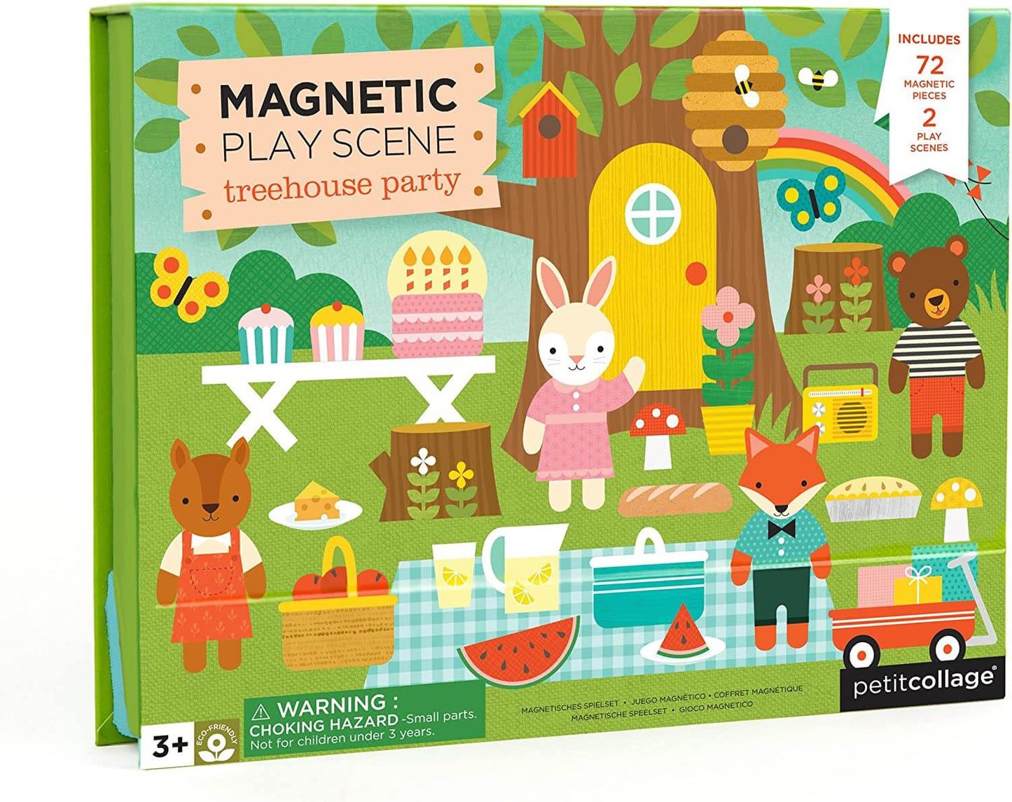 Treehouse Party Magnetic Playset, Petit Collage, eco-friendly Toys, Mountain Kids Toys