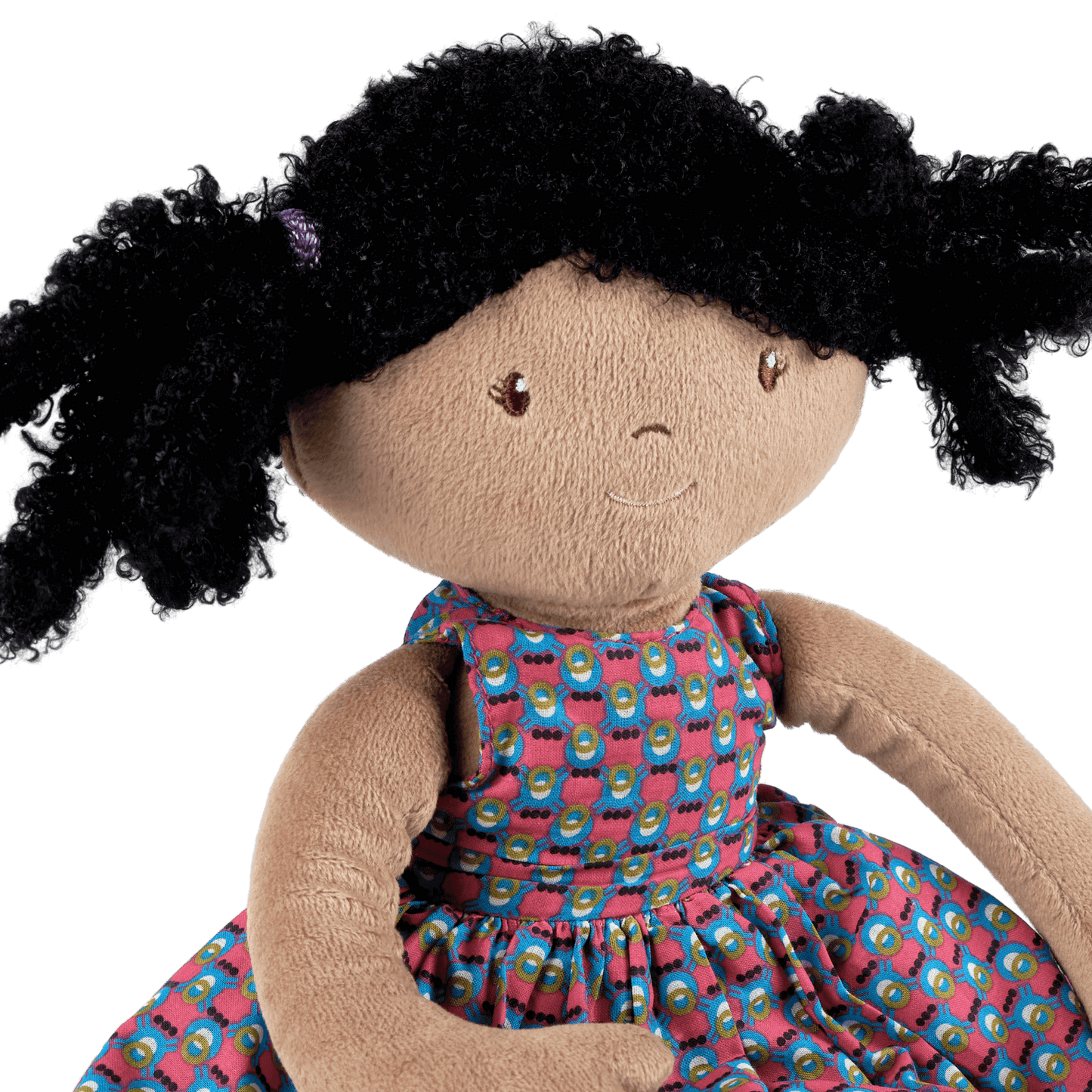 Leota - Black Hair with Purple Dress, Tikiri Toys, eco-friendly Toys, Mountain Kids Toys
