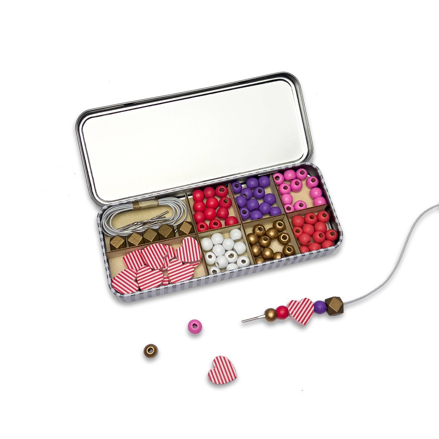 Love & Hearts Bracelet Bead Kit