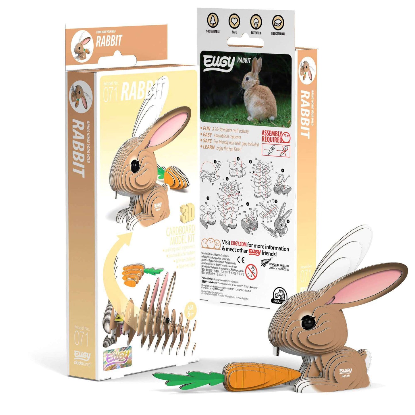 Rabbit Eugy, Geotoys, eco-friendly Toys, Mountain Kids Toys