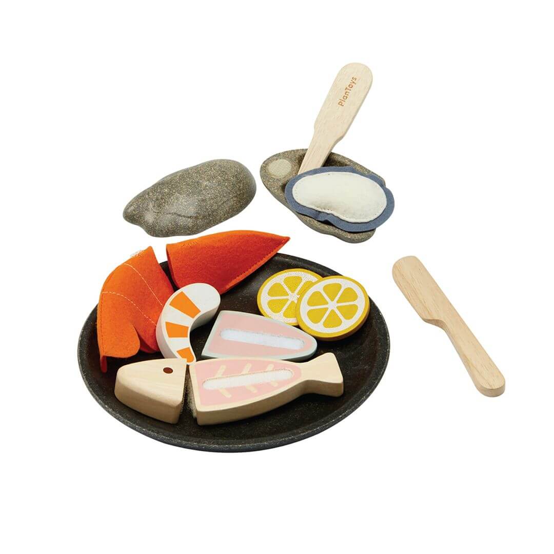 Seafood Platter, PlanToys USA, eco-friendly Toys, Mountain Kids Toys