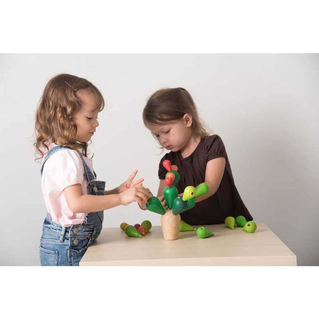 Balancing Cactus, PlanToys USA, eco-friendly Toys, Mountain Kids Toys