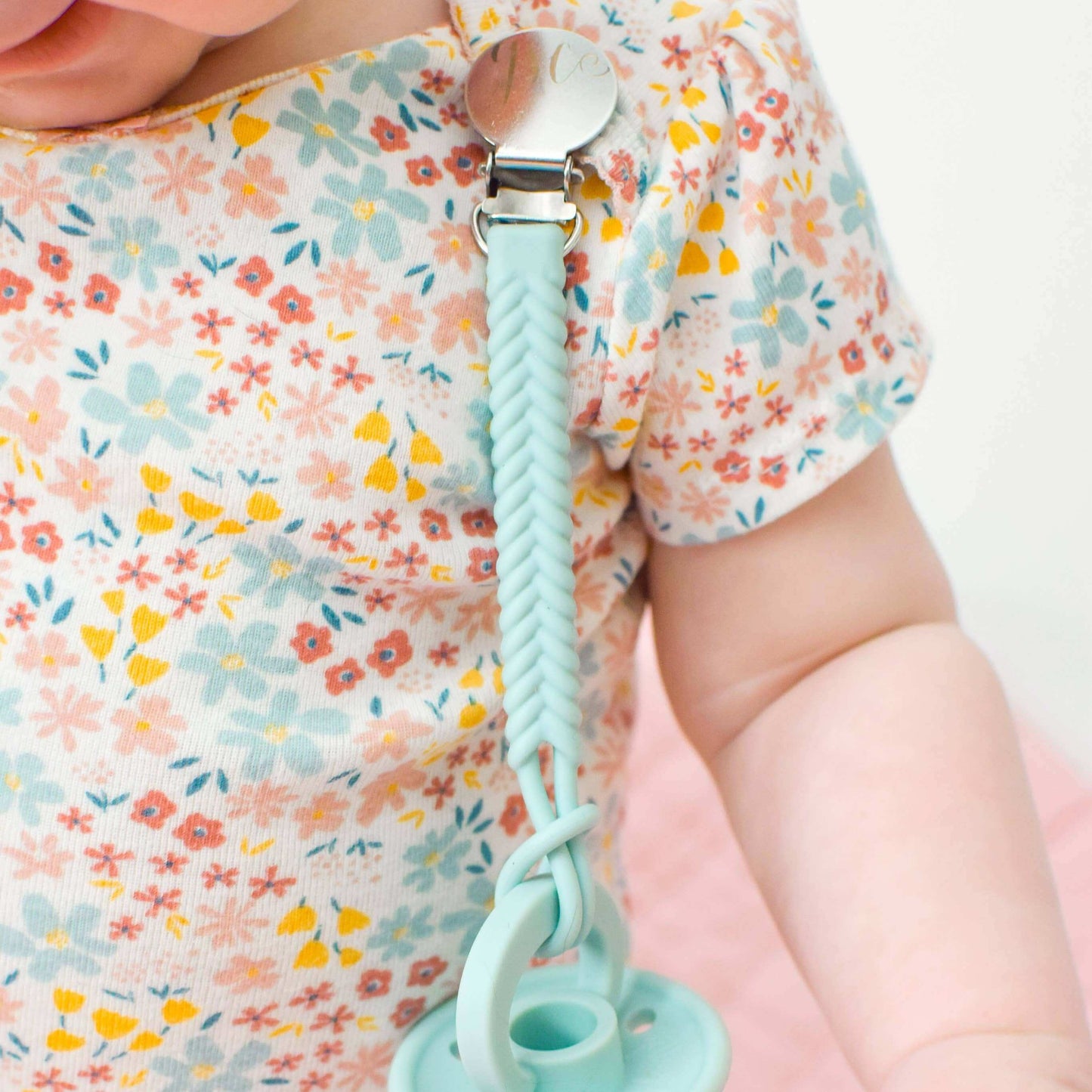 Pacifier Clip: Cole Macrame Look, Getting Sew Crafty, eco-friendly Toys, Mountain Kids Toys