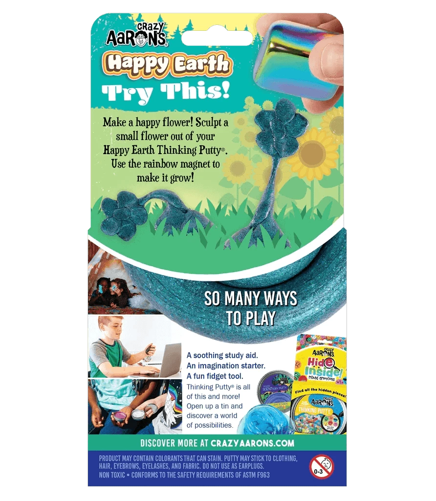 Happy Earth Magnetic Storm Putty, Crazy Aarons Thinking Putty, eco-friendly Toys, Mountain Kids Toys