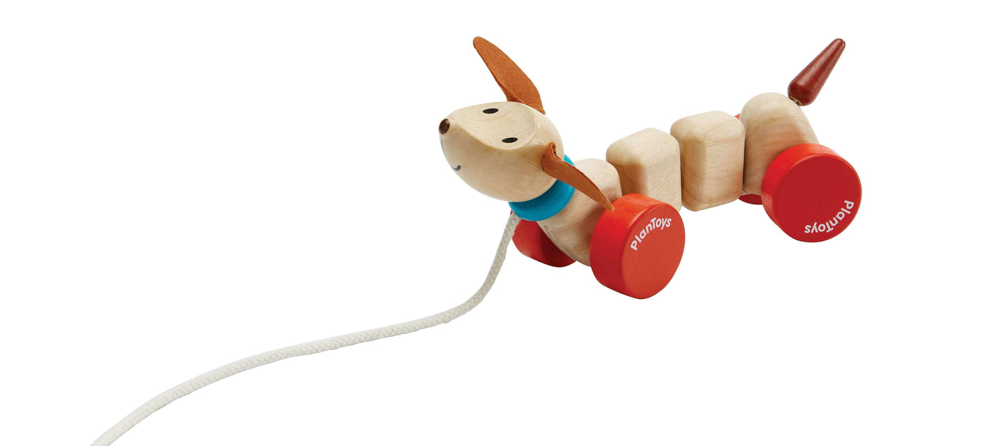 Happy Puppy Pull Toy, PlanToys, eco-friendly Toys, Mountain Kids Toys