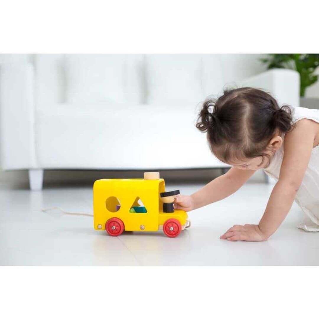 Sorting Bus, PlanToys USA, eco-friendly Toys, Mountain Kids Toys