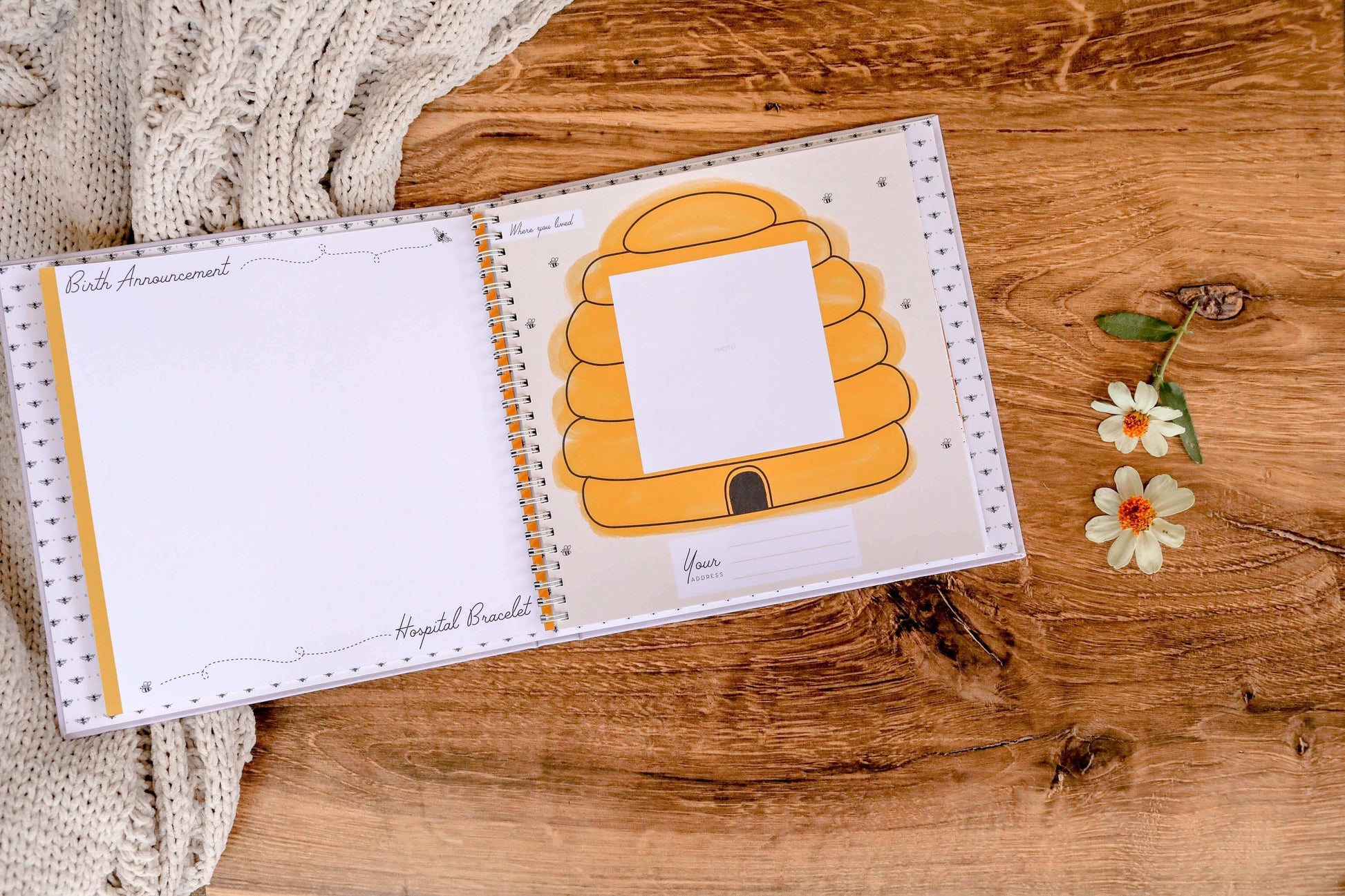 Honey Bee - Luxury Memory Book, Lucy Darling, eco-friendly Toys, Mountain Kids Toys