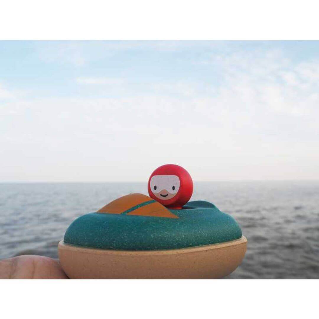 Speed Boat, PlanToys USA, eco-friendly Toys, Mountain Kids Toys