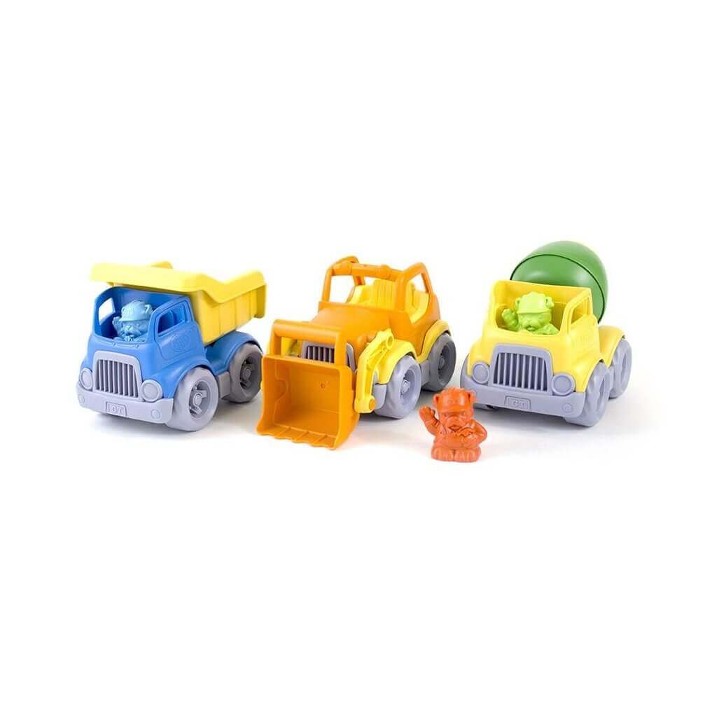 Construction Vehicle 3 pack, Green Toys, eco-friendly Toys, Mountain Kids Toys