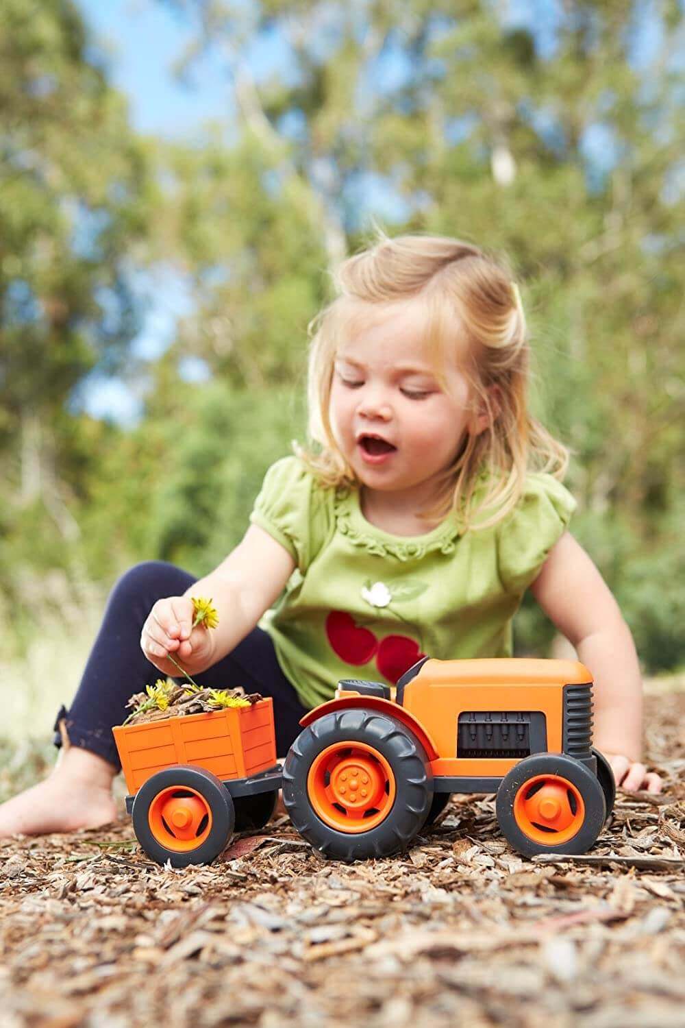 Tractor, Green Toys, eco-friendly Toys, Mountain Kids Toys