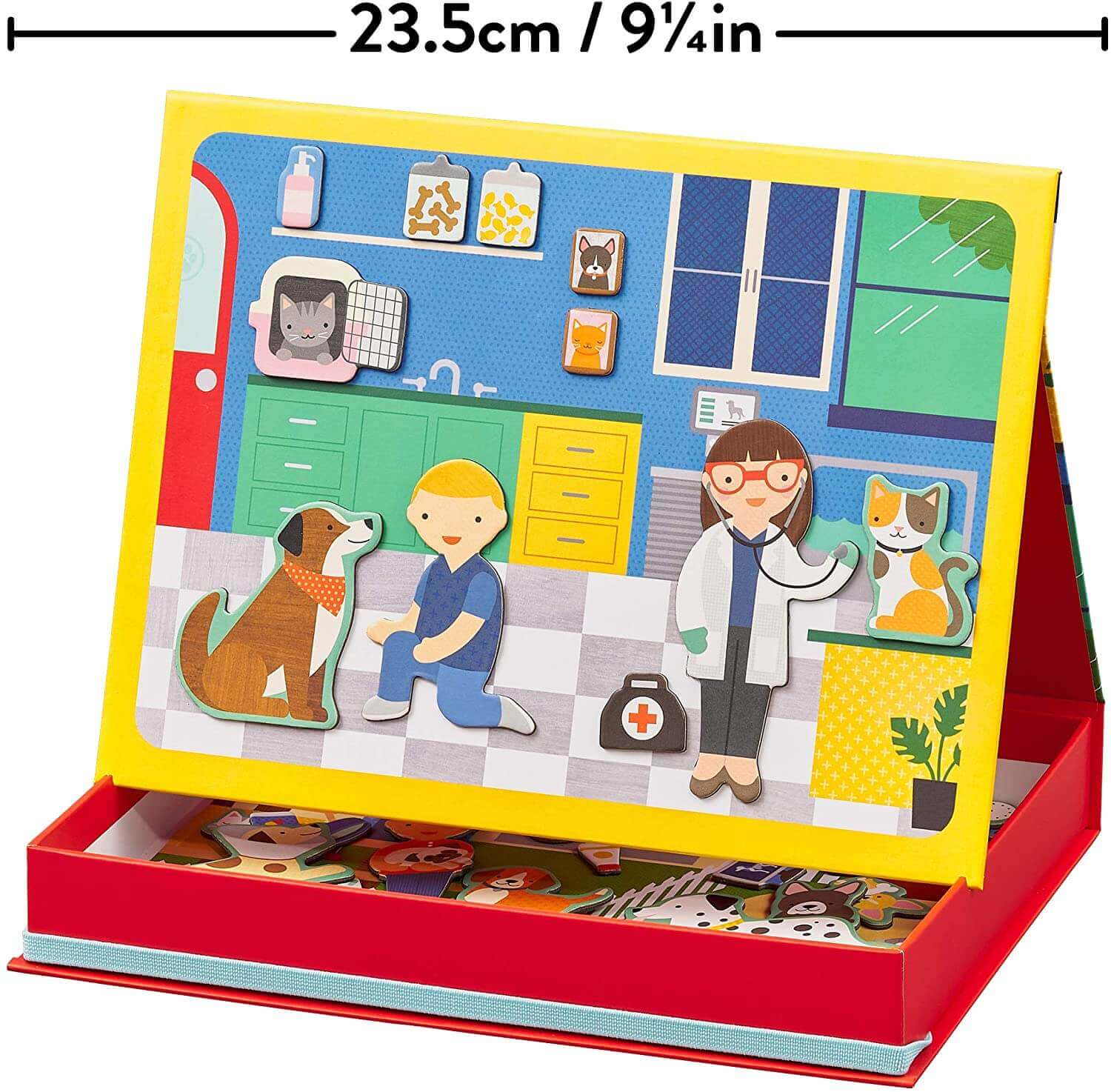 Pet Hospital Magnetic Play Scene, Petit Collage, eco-friendly Toys, Mountain Kids Toys