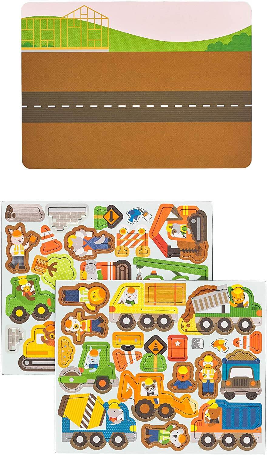 Construction Site Magnetic Play Scene, Petit Collage, eco-friendly Toys, Mountain Kids Toys