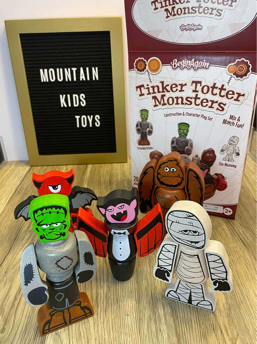 Tinker Totter Monster Playset, Begin Again, eco-friendly Toys, Mountain Kids Toys