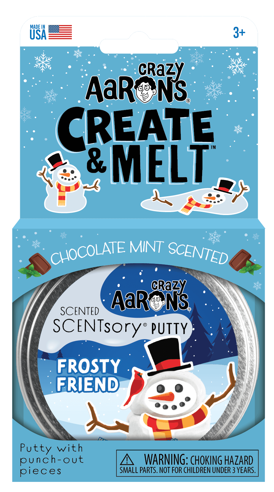 Create and Melt Frosty Friend, Crazy Aarons Thinking Putty, eco-friendly Toys, Mountain Kids Toys