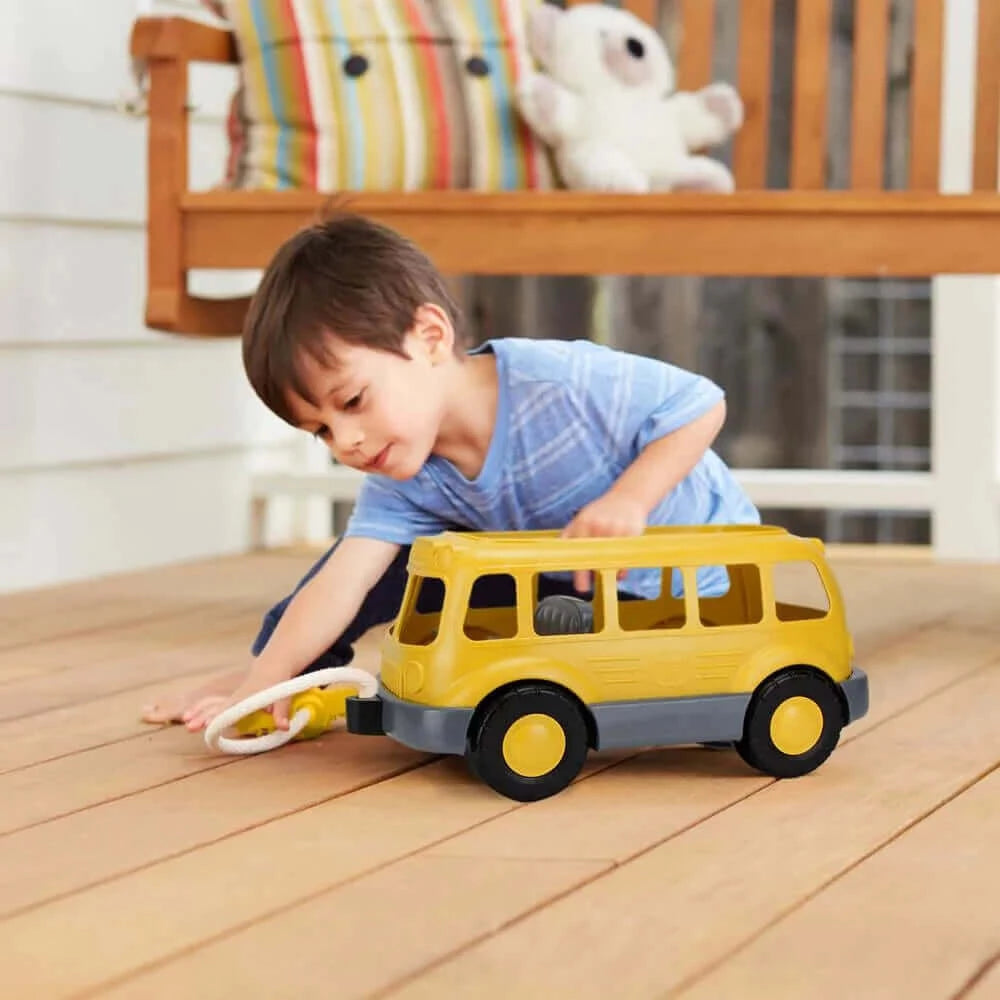 School Bus Wagon, Green Toys, eco-friendly Toys, Mountain Kids Toys