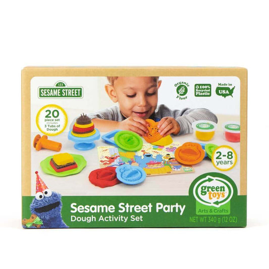Sesame Street 50th Anniversary Party Dough Set, Green Toys, eco-friendly Toys, Mountain Kids Toys