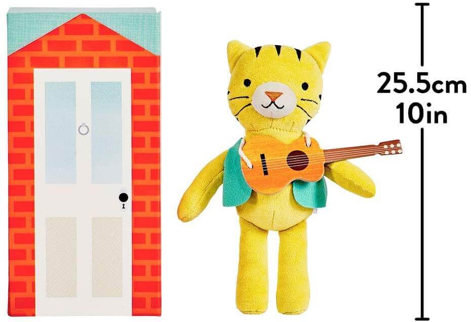 Theodore the Tiger In the Music Room Plush Play Set, Petit Collage, eco-friendly Toys, Mountain Kids Toys