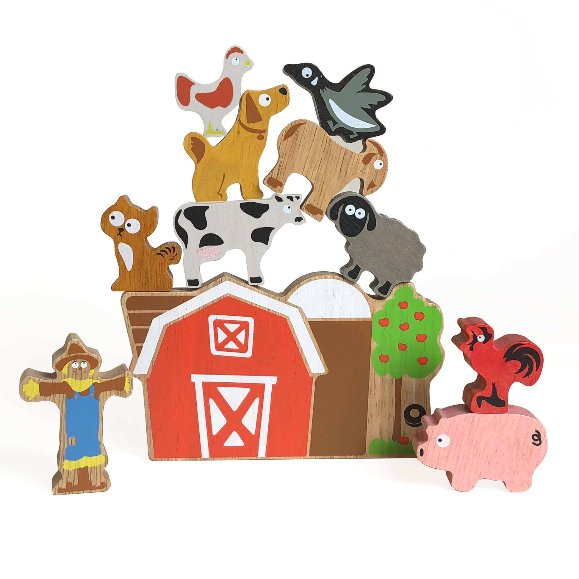 Balance Barn Stacking Game and Playset, Begin Again, eco-friendly Toys, Mountain Kids Toys
