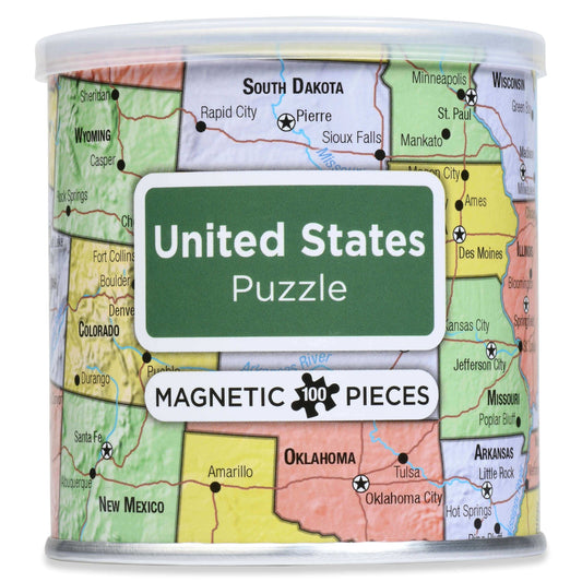Magnetic Puzzle United States, Geotoys, eco-friendly Toys, Mountain Kids Toys