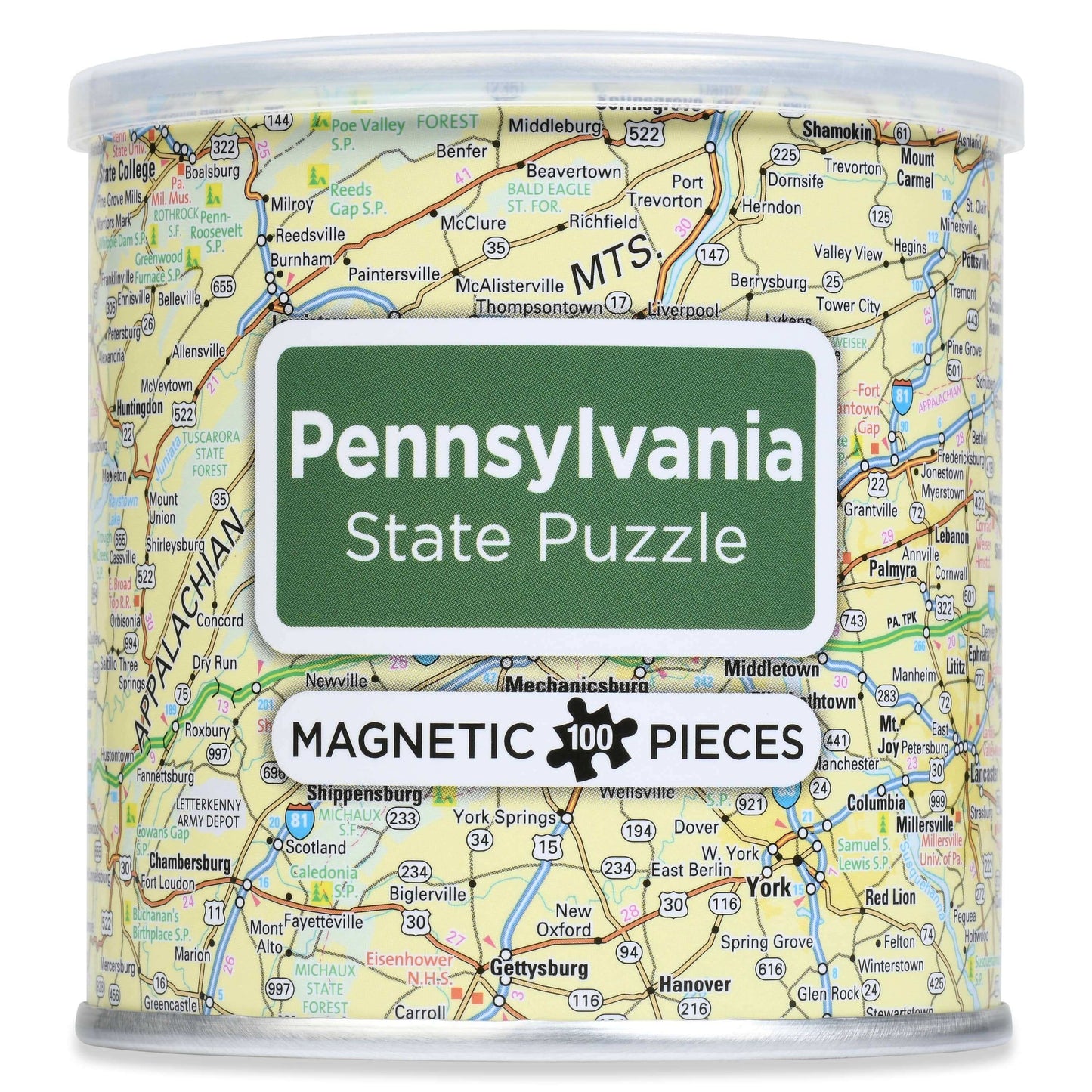 Magnetic Puzzle Pennsylvania, Geotoys, eco-friendly Toys, Mountain Kids Toys