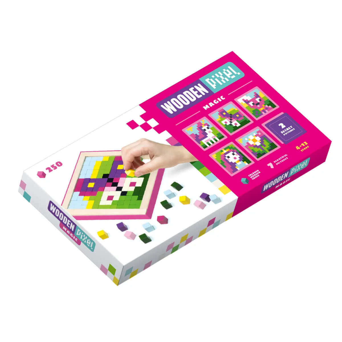 Wooden Pixel Magic 250 pc, Cubika, eco-friendly Toys, Mountain Kids Toys