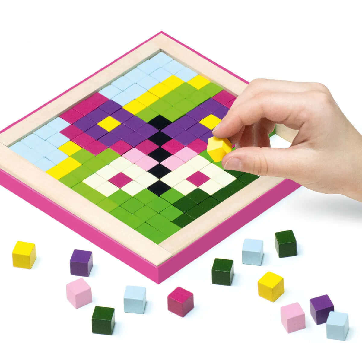 Wooden Pixel Magic 250 pc, Cubika, eco-friendly Toys, Mountain Kids Toys