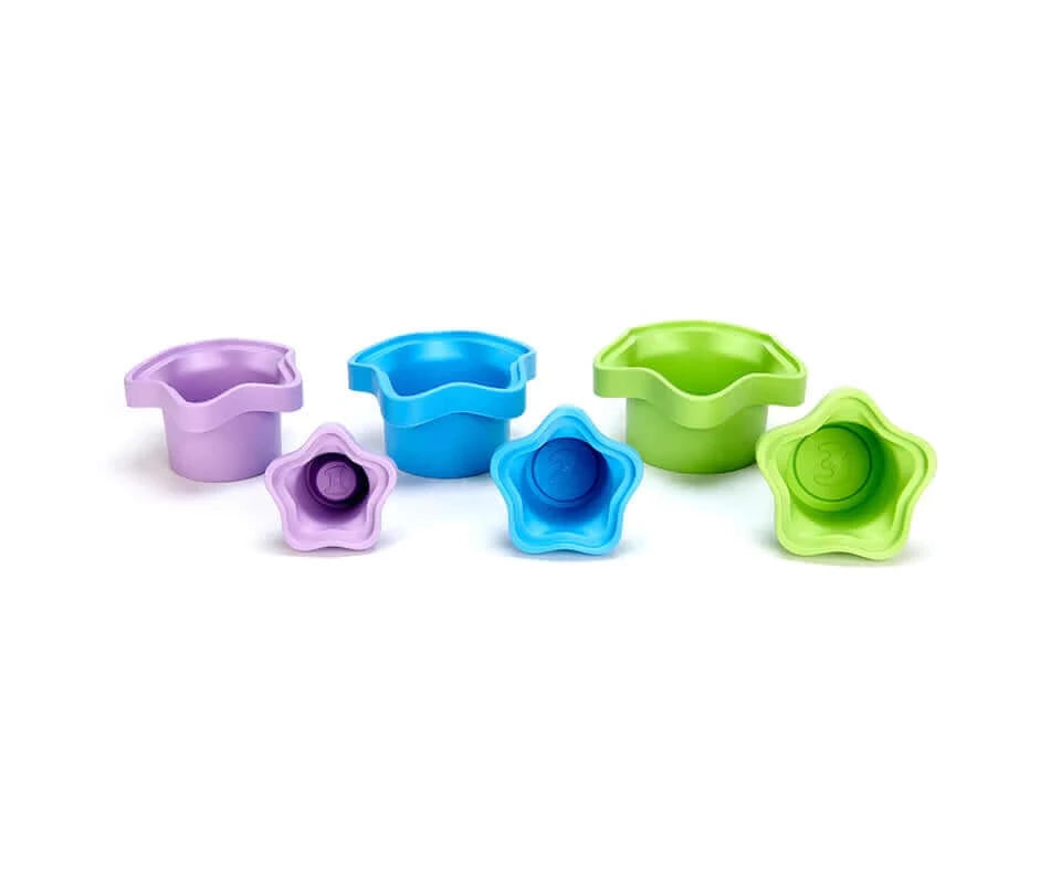Recycled Plastic Stacking Cups, Green Toys, eco-friendly Toys, Mountain Kids Toys