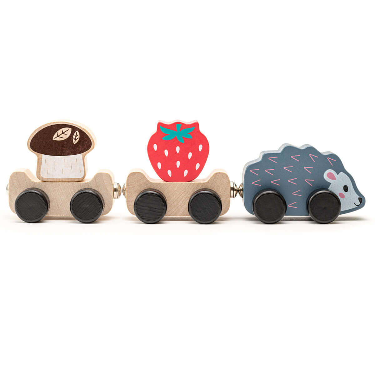 Clever Hedgehog Wooden Train, Cubika, eco-friendly Toys, Mountain Kids Toys