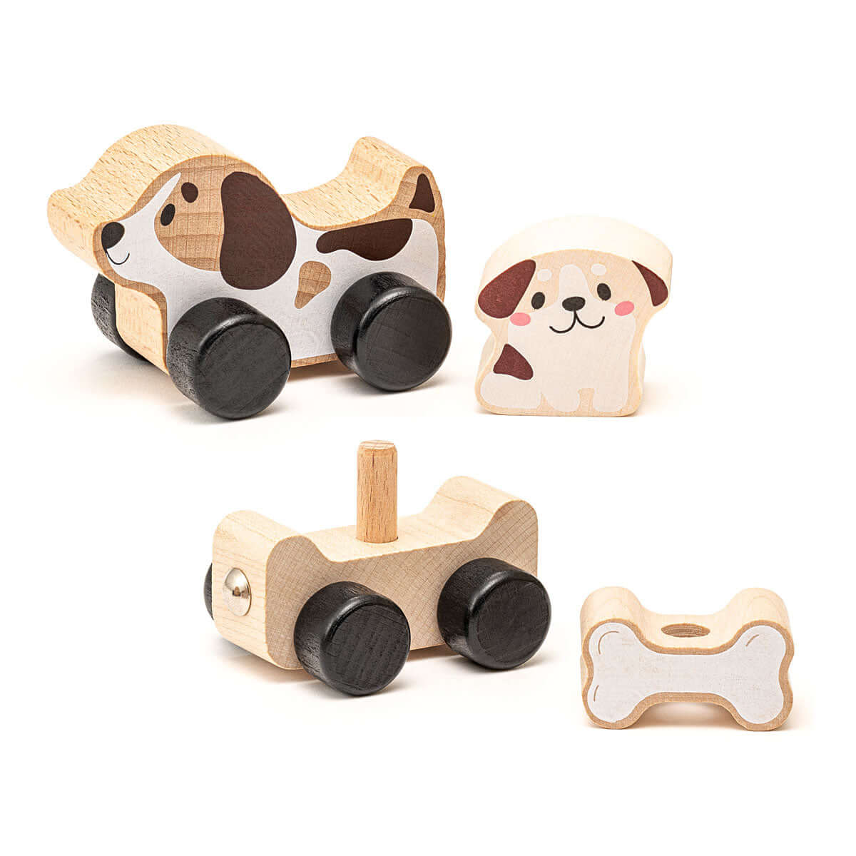 Clever Puppies Wooden Train, Cubika, eco-friendly Toys, Mountain Kids Toys