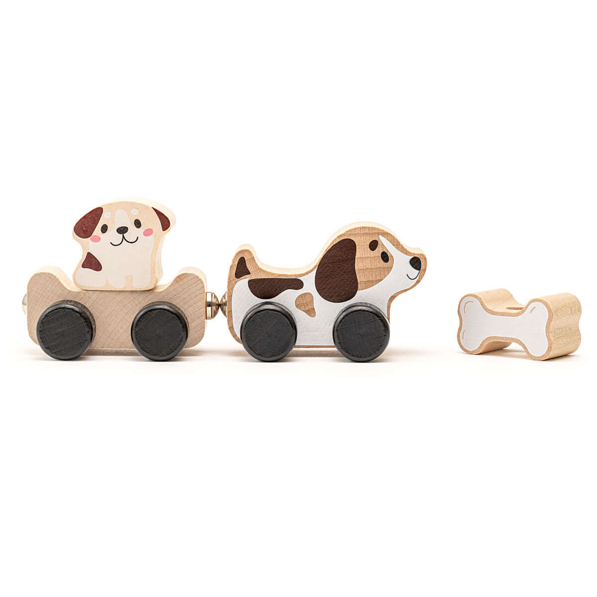 Clever Puppies Wooden Train, Cubika, eco-friendly Toys, Mountain Kids Toys